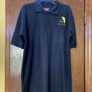 embroidered black polo